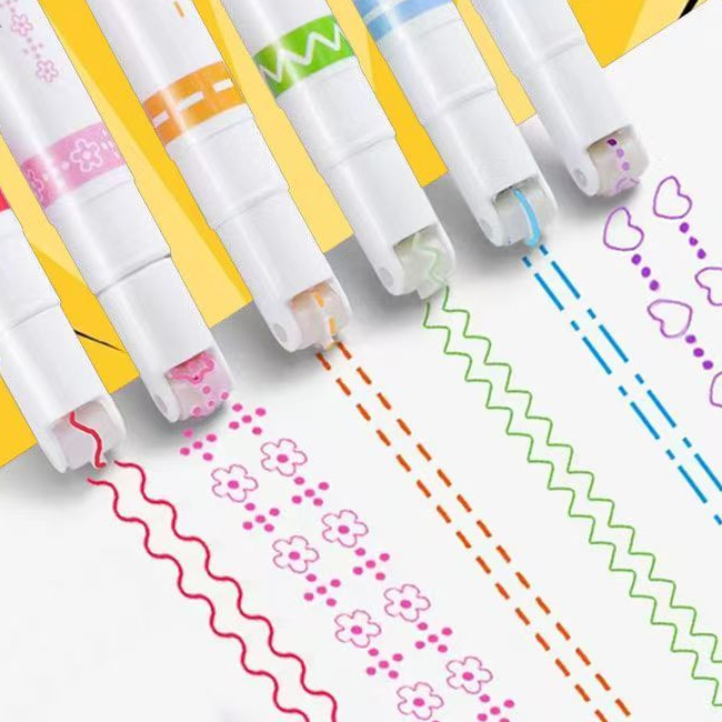 

Flower shaped curve pen, contour wave pen, student magazine, hand copied newspaper, lace pen, small class fluorescent pen, children's pen