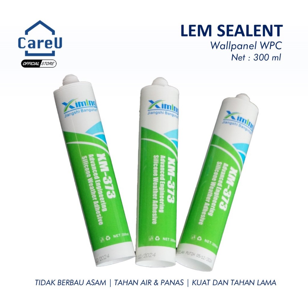 CareU Lem Sealant WPC Panel Dekorasi PVC Lem Silicone Perekat Wall panel WPC dan Wallboard