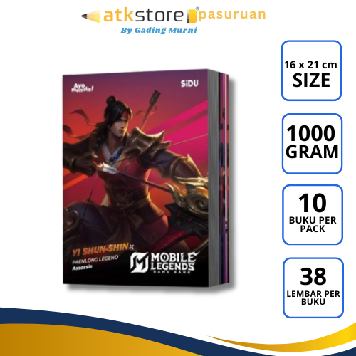 

Sidu Buku Tulis 38 Lembar 1 pack (10 pcs ) - Buku Tulis Sinar Dunia 38 Lembar
