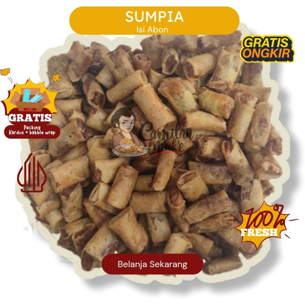 

SUMPIA ISI ABON | CAMILAN MAK'E | CEMILAN/ JAJANAN | SNACK KILOAN
