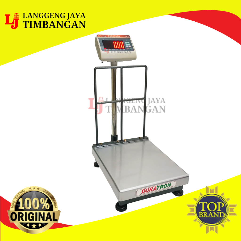 Timbangan duduk digital Duratron 150kg 300kg 500kg Cocok untuk nimbang buah, hasil panen, sayur, sem
