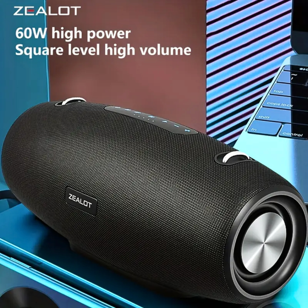 MALL ZEALOT Speaker Portable Bluetooth Stereo Outdoor Waterproof 60 Watt S67