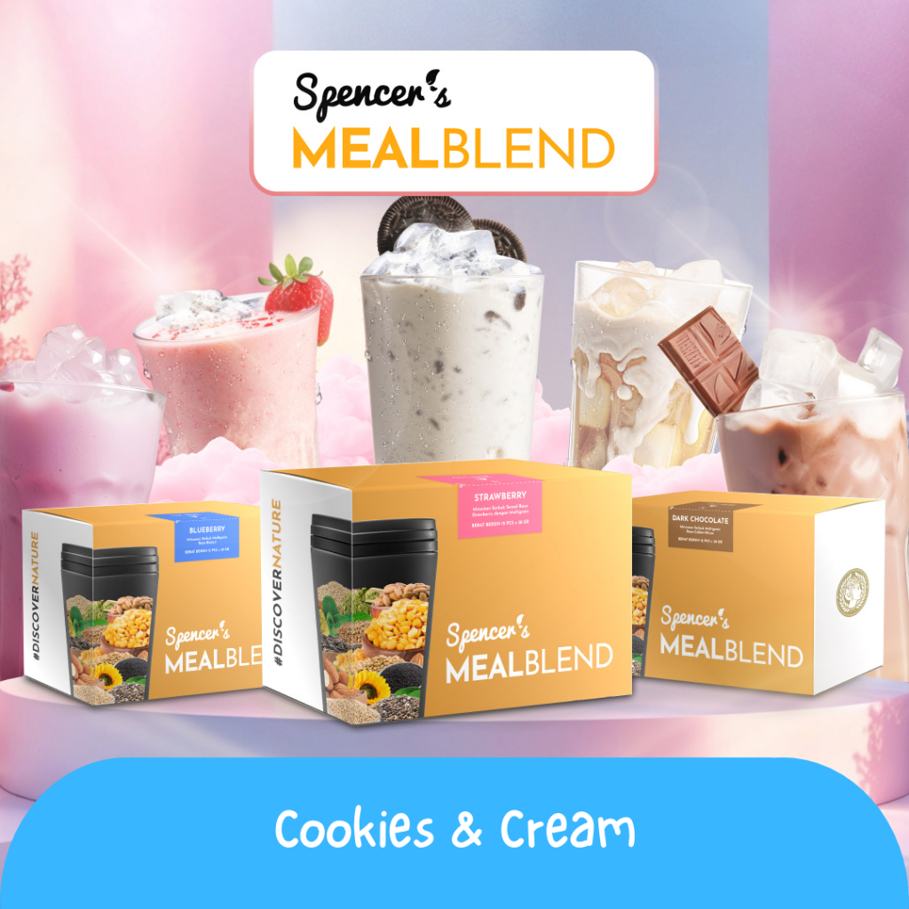

Spencer's Multigrain MealBlend Cookies & Cream - Minuman Pengganti Makan Gluten Free