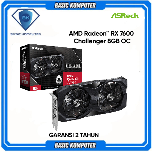 Vga Asrock AMD Radeon RX 7600 Challenger 8GB GDDR6 - RX7600