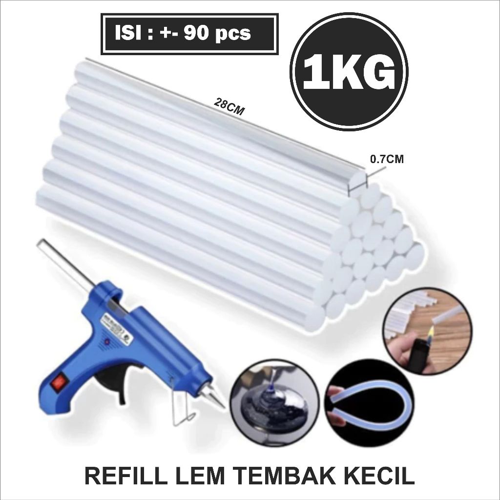 

1KG Lem Bakar/Isi Ulang Lem Tembak Kecil/0.8KG Refill Glue Gun /Lem Tembak Kecil (7mm)
