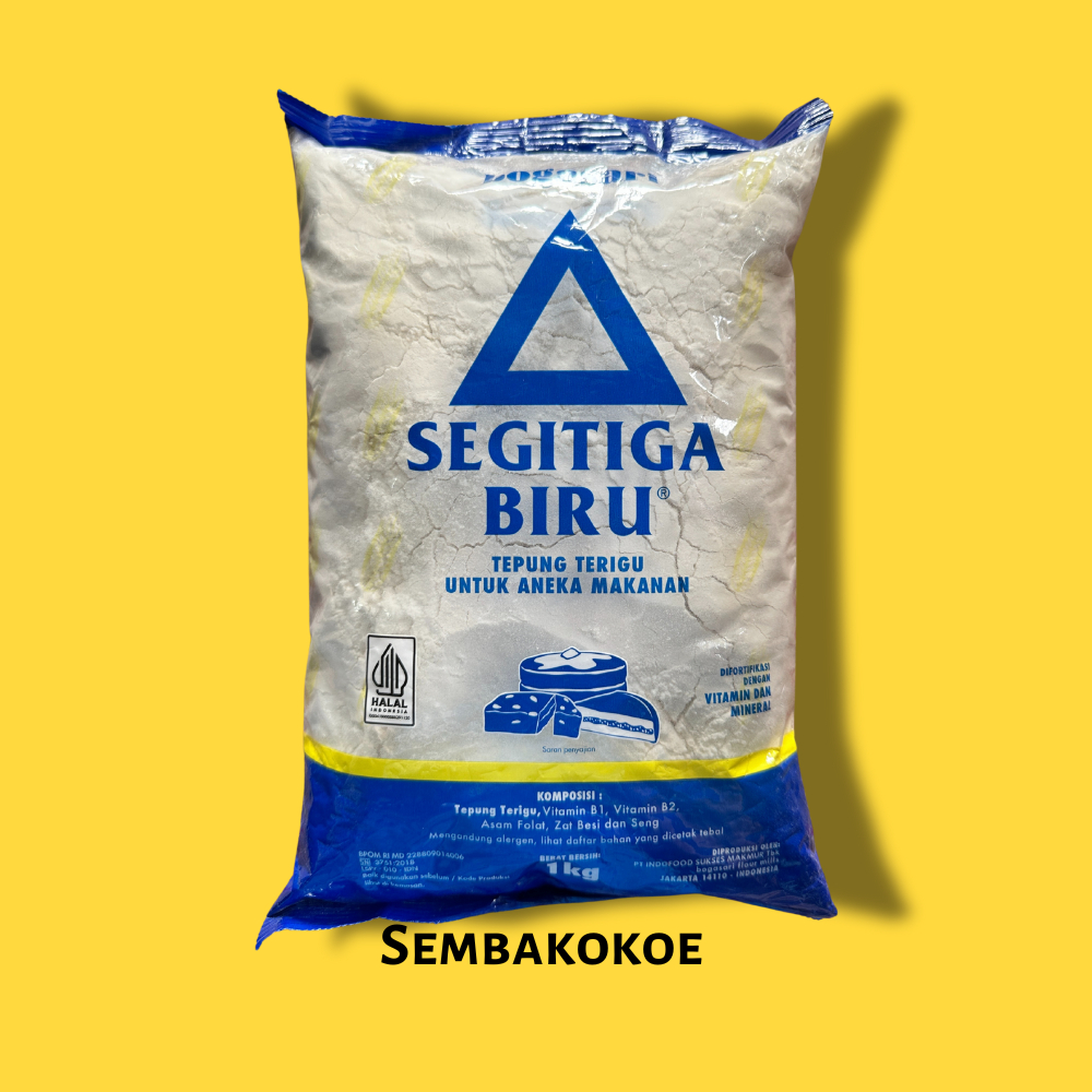 

Tepung Terigu Segitiga Biru 1kg - untuk Kue & Gorengan | Halus & Serbaguna