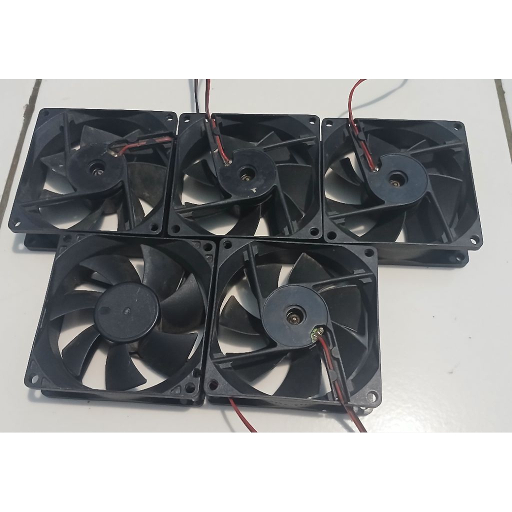 Fan pc molex 8cm 5pcs bekas copotan pc built-up