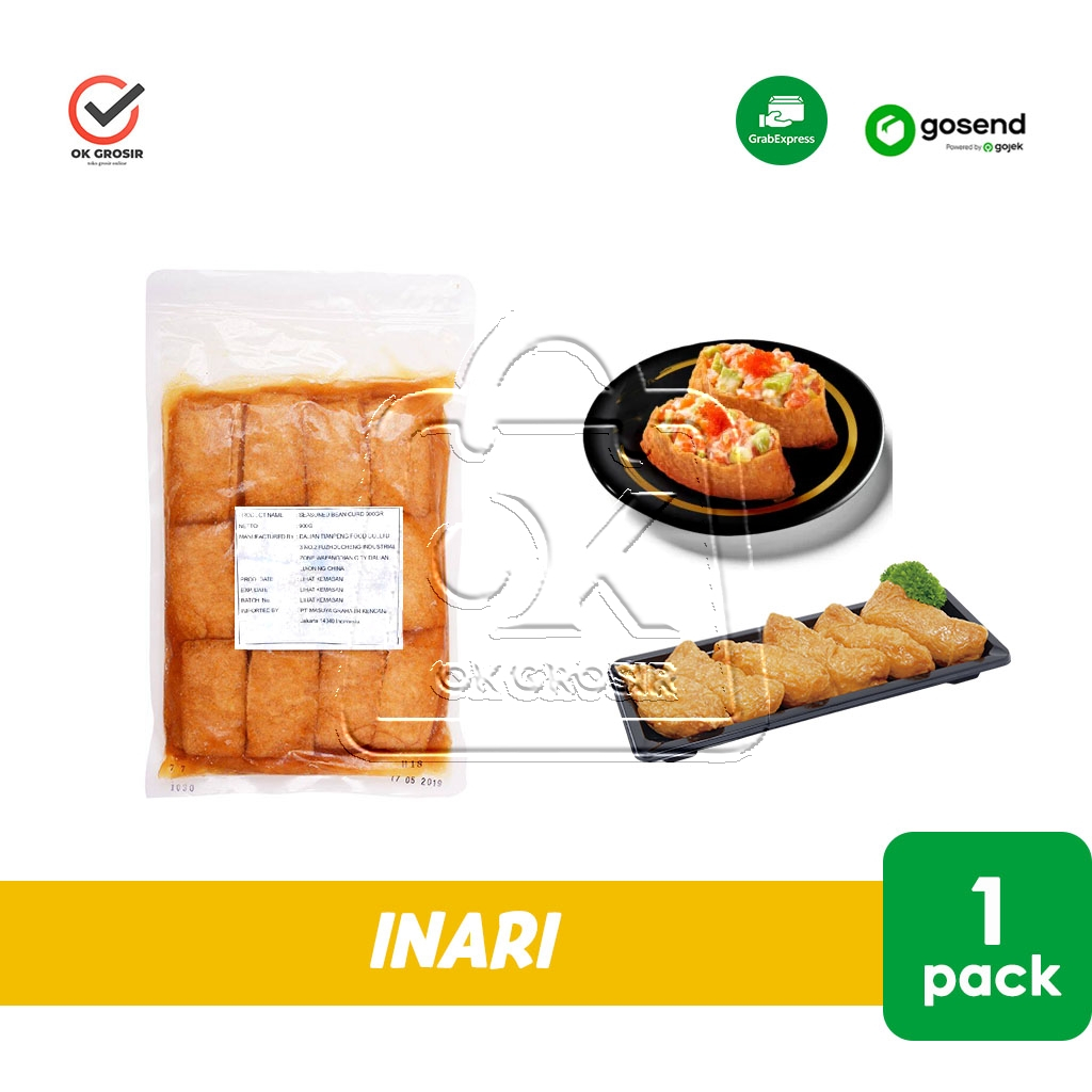 Ajitsuke Inari Kulit Tahu Sushi Jepang 60 pcs Halal (1 pack) KHUSUS INSTANT
