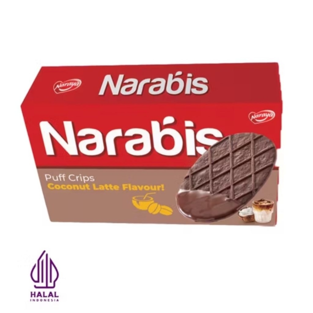 

Naraya Narabis Puff Crisps Coconut Latte Biskuit 210g isi 10 pcs