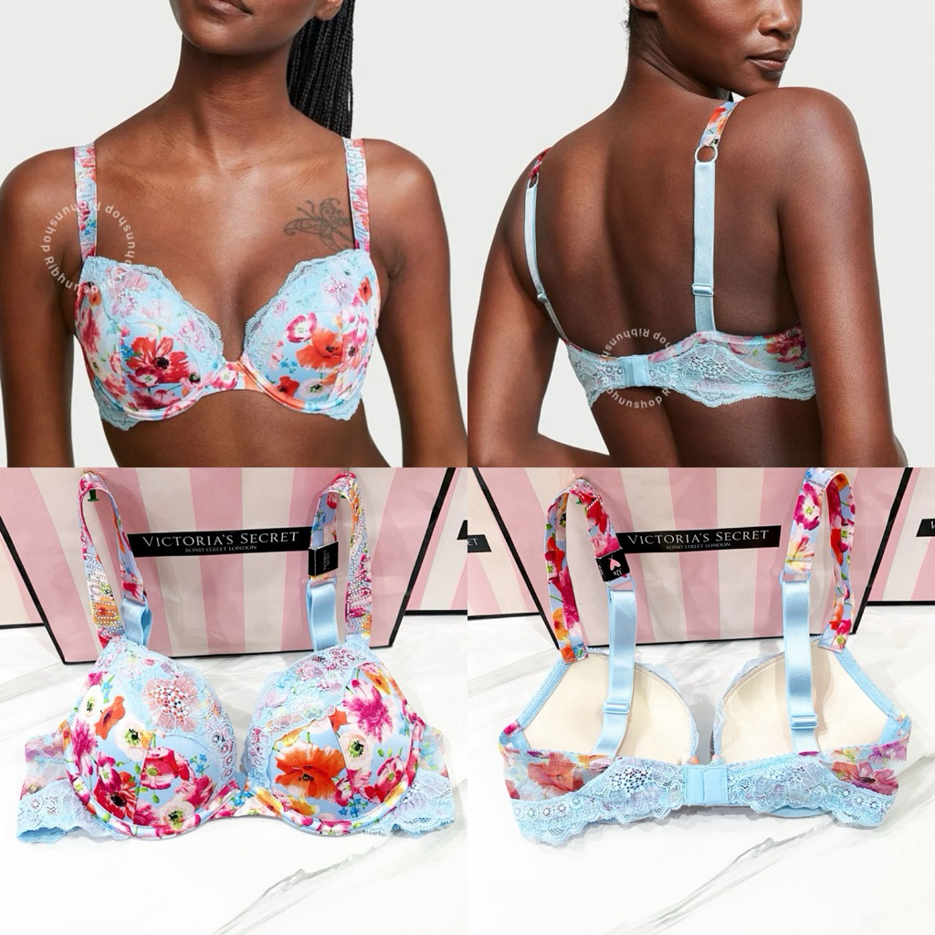 Victoria Secret Original Very Sexy Satin Shine Strap Bra Push Up 34C 36DD 11200686