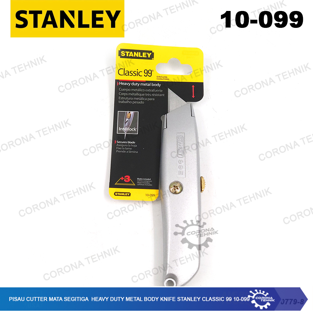 

Stanley Classic 99 10-099 Pisau Cutter Mata Segitiga Heavy Duty Metal Body Knife