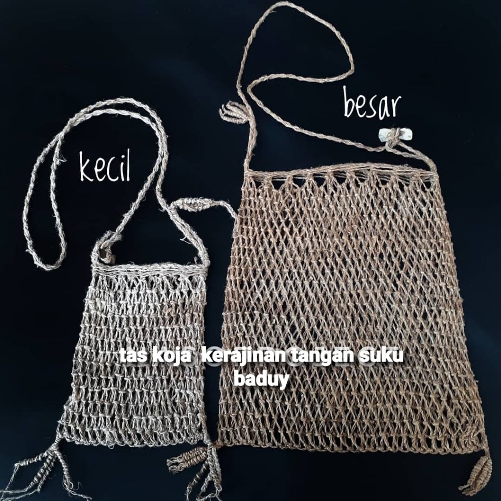 Tas Entik Tas Koja Rajutan Kulit kayu Tereup Asli Baduy