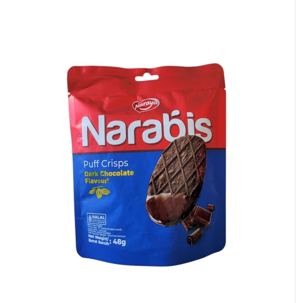 

Naraya Narabis Puff Crisps Dark Chocolate Biskuit 48g