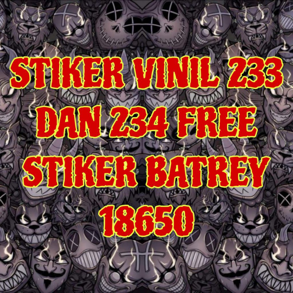 

Label stiker 233 & 234 fre3 stik3r b4tr3y
