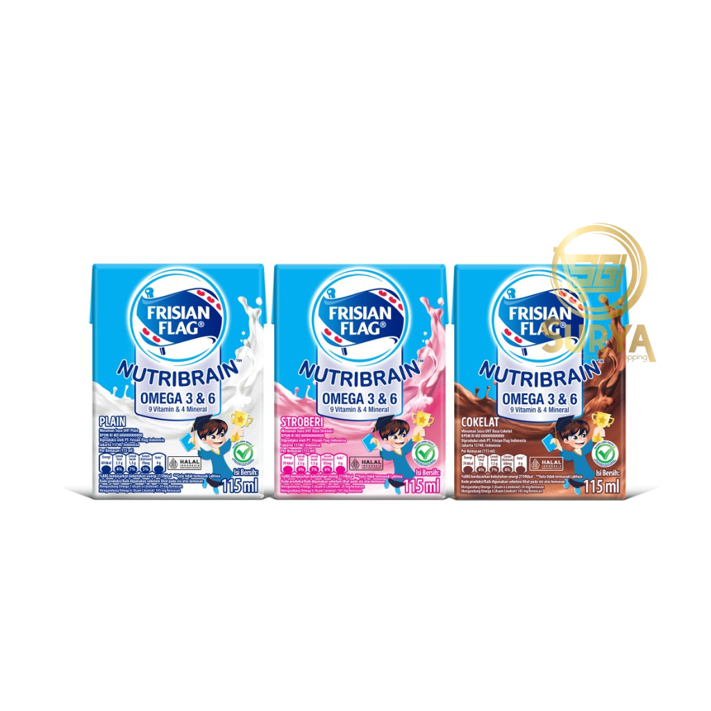 

Frisian Flag UHT 115ML (4 x 115ml) [ Strawberry / Coklat / Full Cream ]
