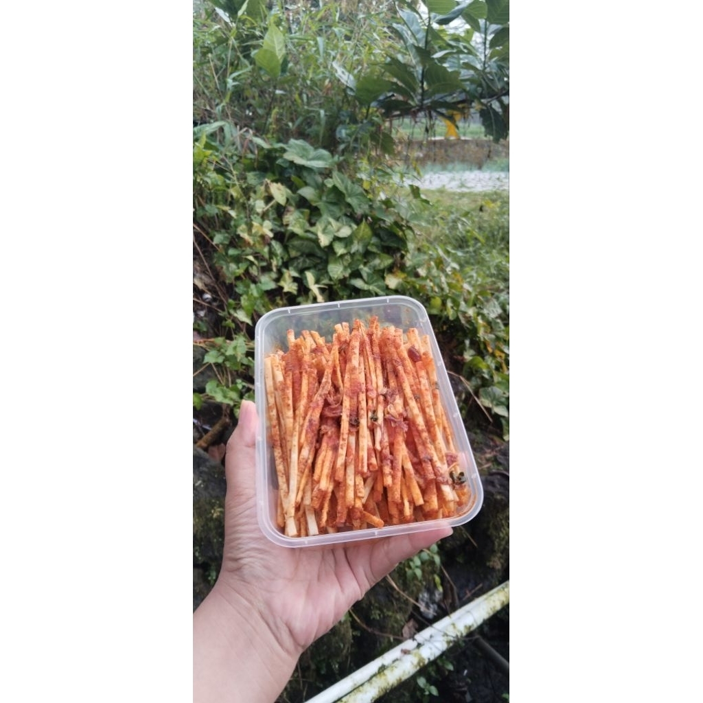 

mie lidi gepeng balado daun jeruk mie lidi gepeng
