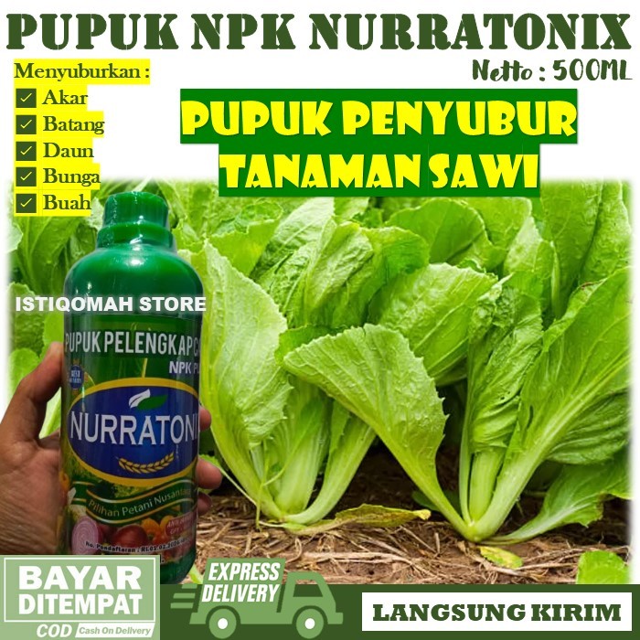 NPK NURRATONIX 500ML Pupuk Cair Penyubur Akar Batang Daun Sawi | Pupuk NPK Cair Tanaman Sawi Terbaik