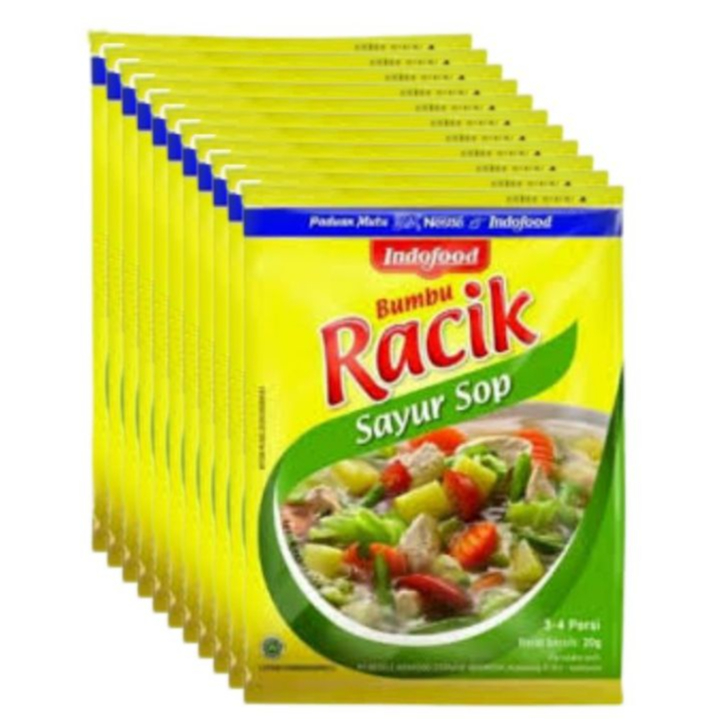 

Racik Bumbu Indofood Sayur Sop 20gr 1 Renceng 10 pcs