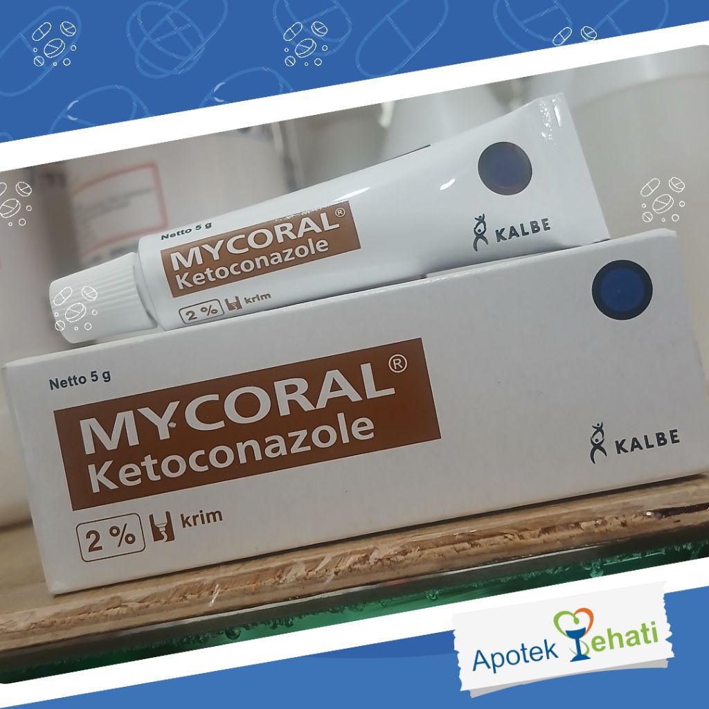 Mycoral Krim 5 gram ( Ketoconazole Krim ) Krim Untuk Gatal-Gatal & Jamur