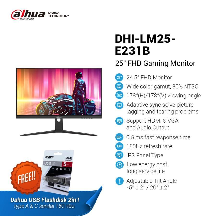 Dahua 25" & 27" FHD Gaming Monitor DHI-LM25-E231B & DHI-LM27-E231B