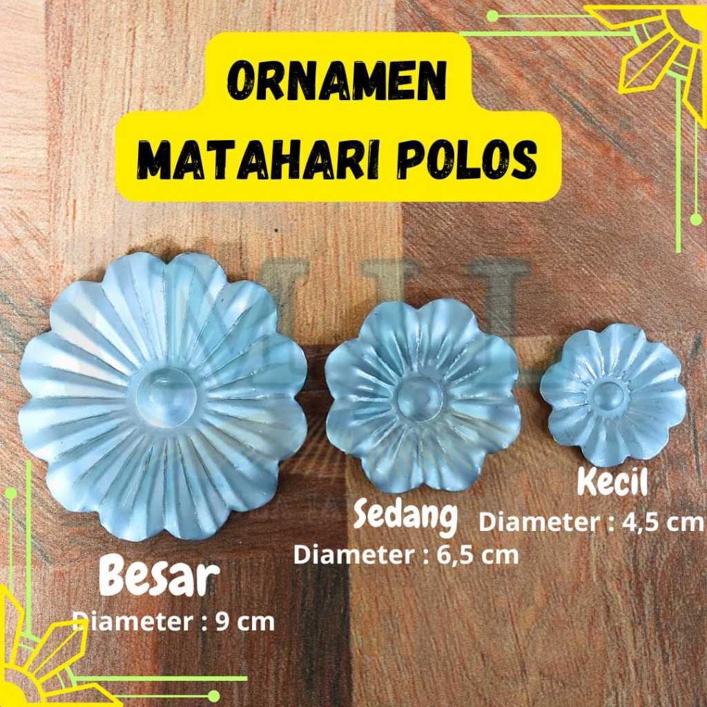 Ornamen Bunga Matahari Polos Besi Plat || Ornamen Pagar Besi dan Tralis Matahari Polos