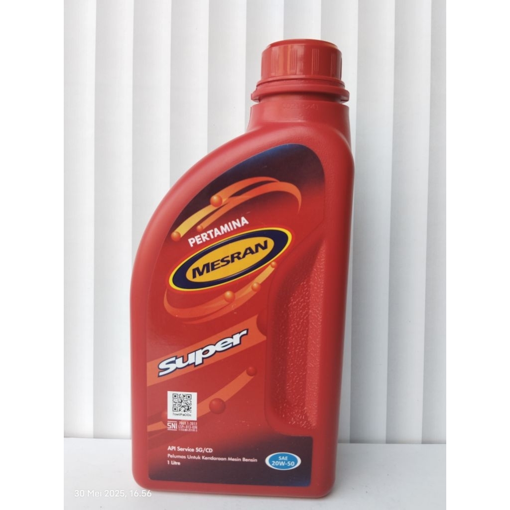 OLI PERTAMINA OIL MESRAN SUPER (1LITER) PELUMAS OIL MESIN MOTOR BEBEK UNIVERSAL