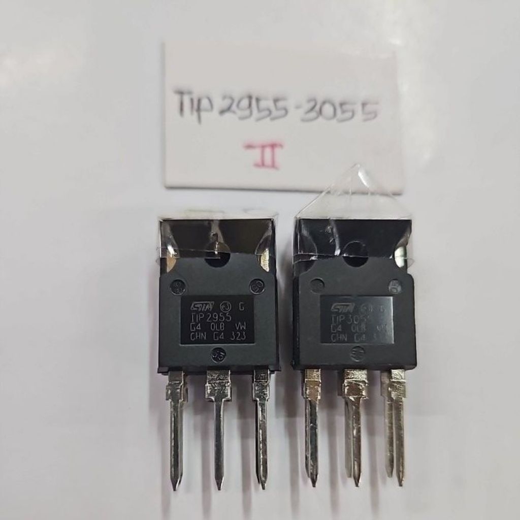 TR TRANSISTOR ST TIP 2955 & 3055 II SET ASLI TIP2955 TIP3055