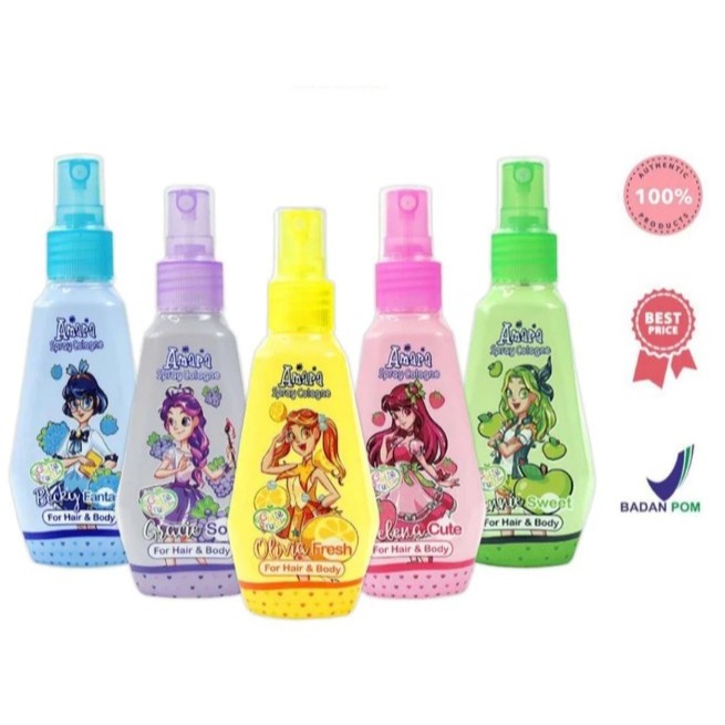 KYRA  AMARA Spray Cologne Parfum Anak Kids Perfume For Hair And Body Netto 100 ml