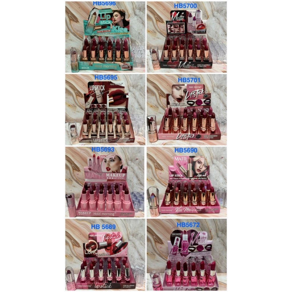 LIPSTICK LIP LIPSTIK HOLD MORNING IMAN OF NOBLE MURAH ISI 24 PCS ORI