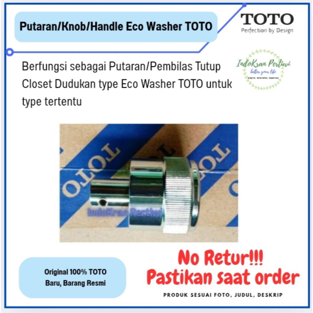Handle Set for Eco Washer TOTO /Putaran Pembilas Tutup Closet Eco Washer TOTO/Knob Pembilas Eco Wash