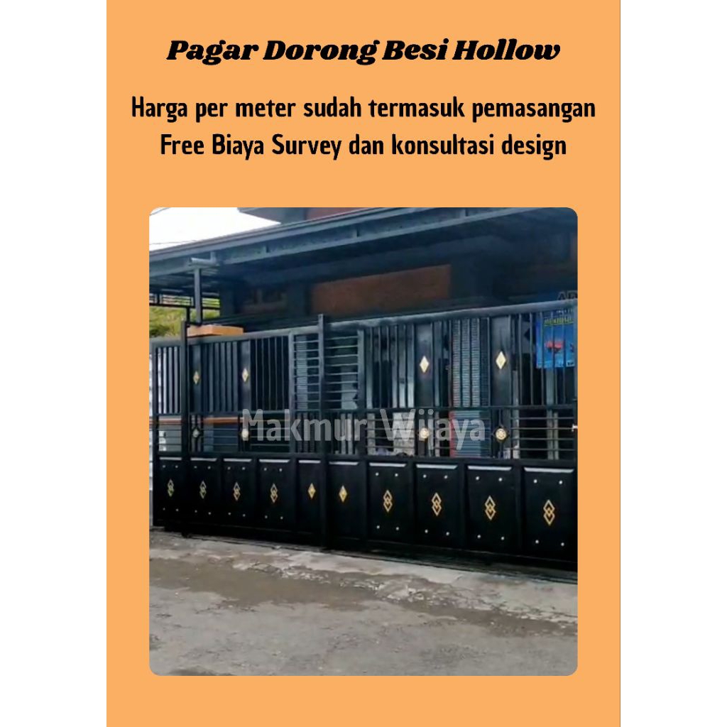 Pagar besi hollow