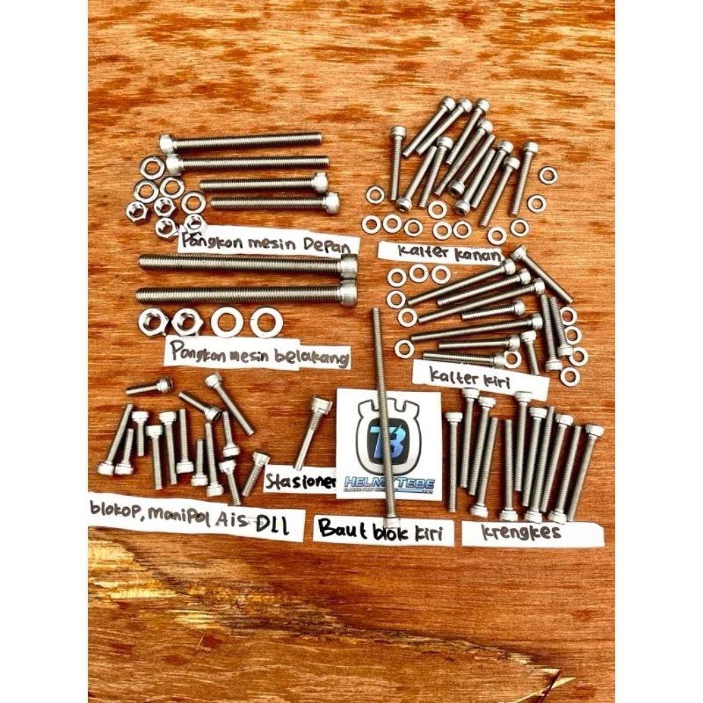 baut L full mesin stainless CB GL MP TIGER fullset /baut MP TIGER CB GL mesin fullset full stainless