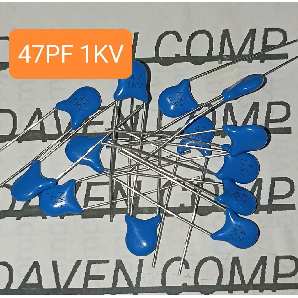 10BUAH KAPASITOR CERAMIC 47PF 1KV KERAMIK 47PF 1KV 47 PF