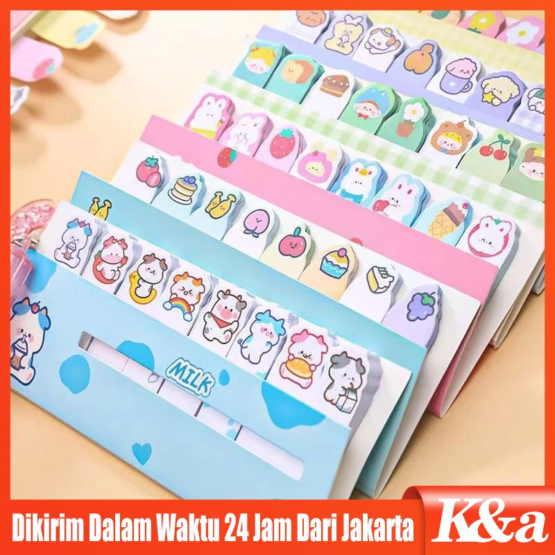 

Karakter 8IN1 Tempelan Kertas Catatan 120 Lembar / Pembatas Buku Karakter Hewan / Keras Memo Tempel Kertas Catatan 120 Lembar /Hewan Lucu Penanda Buku