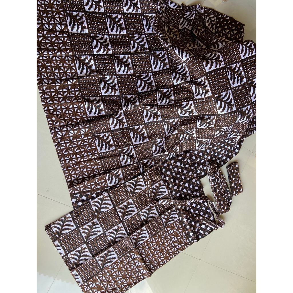 set couple batik klasik (saput-udeng-kamen)