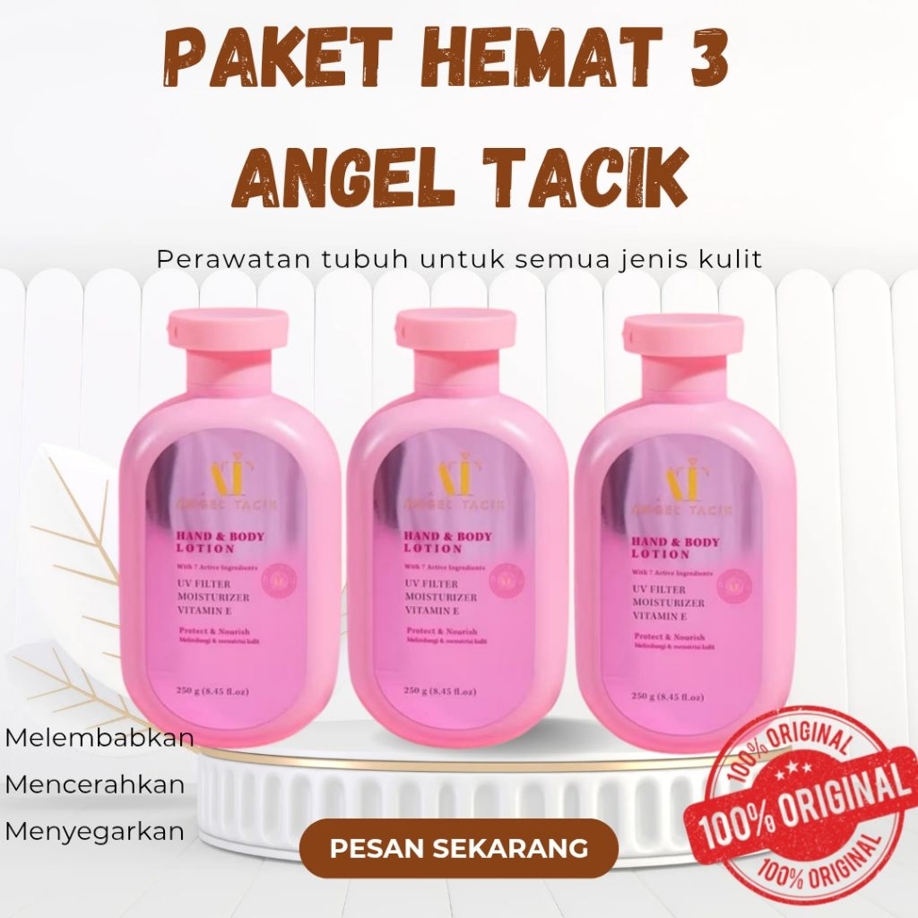 KEMASAN BARU HB LOTION HANBODY ANGEL TACIK HEMAT 3 PCS