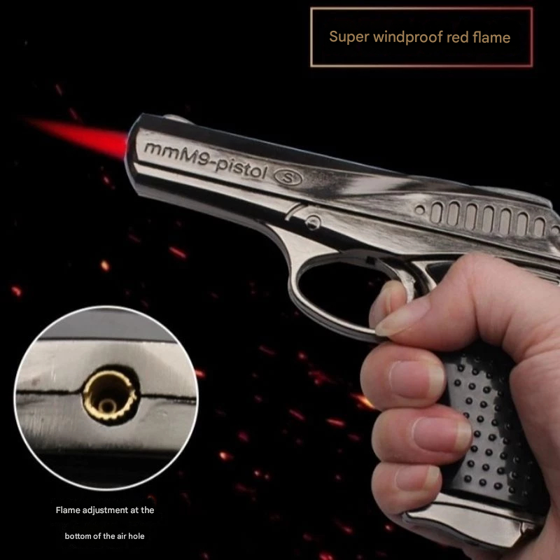 KOREK API MODEL PISTOL BESI FLAME GAS BUTANE