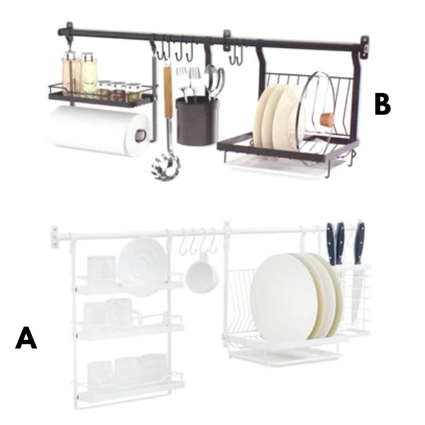 Rak Dapur Gantung Rak Tempat Peralatan Dapur Sendok Gelas Piring Serbaguna WEO IF9080