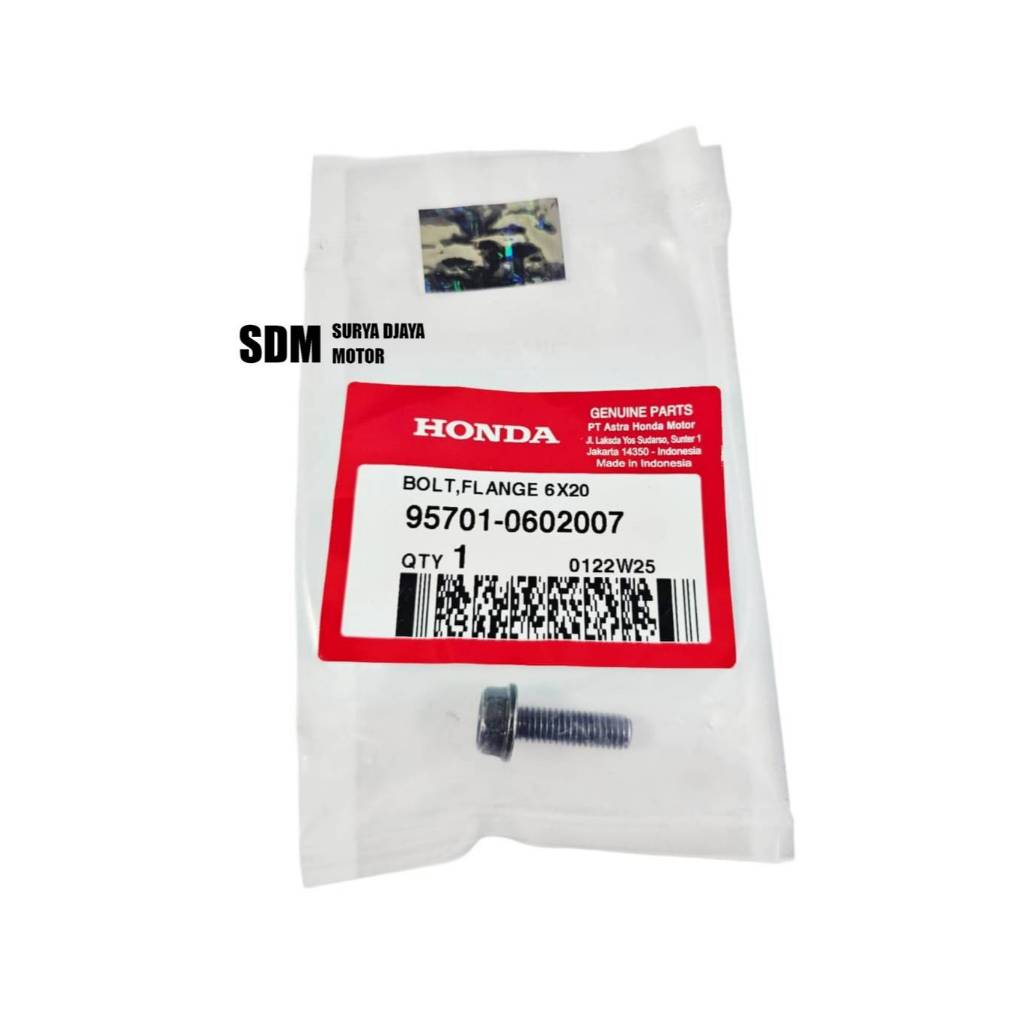 Baut, Bolt Flange 6×20 Honda CBR 250R Original Honda 95701-0602007