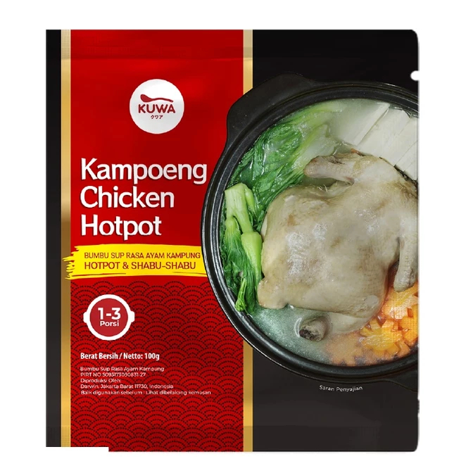 

KUWA Chicken Kampoeng Hotpot with Kaldu Ayam - 100g Hotpot Kuah Steamboat Instan