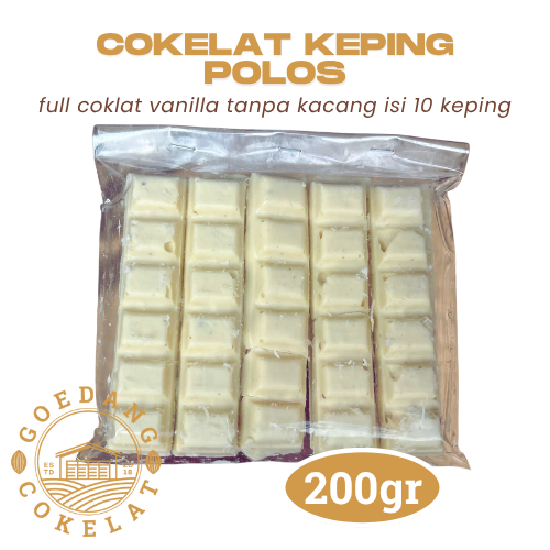 

Cokelat Keping Vanilla isi 10pcs | Cokelat Putih Polos rasa Vanilla | Bisa Dimakan Langsung ata Bahan Kue & Topping