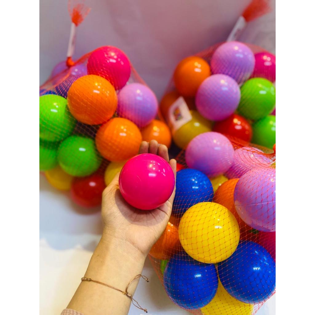 mainan Bola-Bola Jaring Isi 25 Pcs / Bola Mandi Bola warna warni pelastik plastik (06110933)