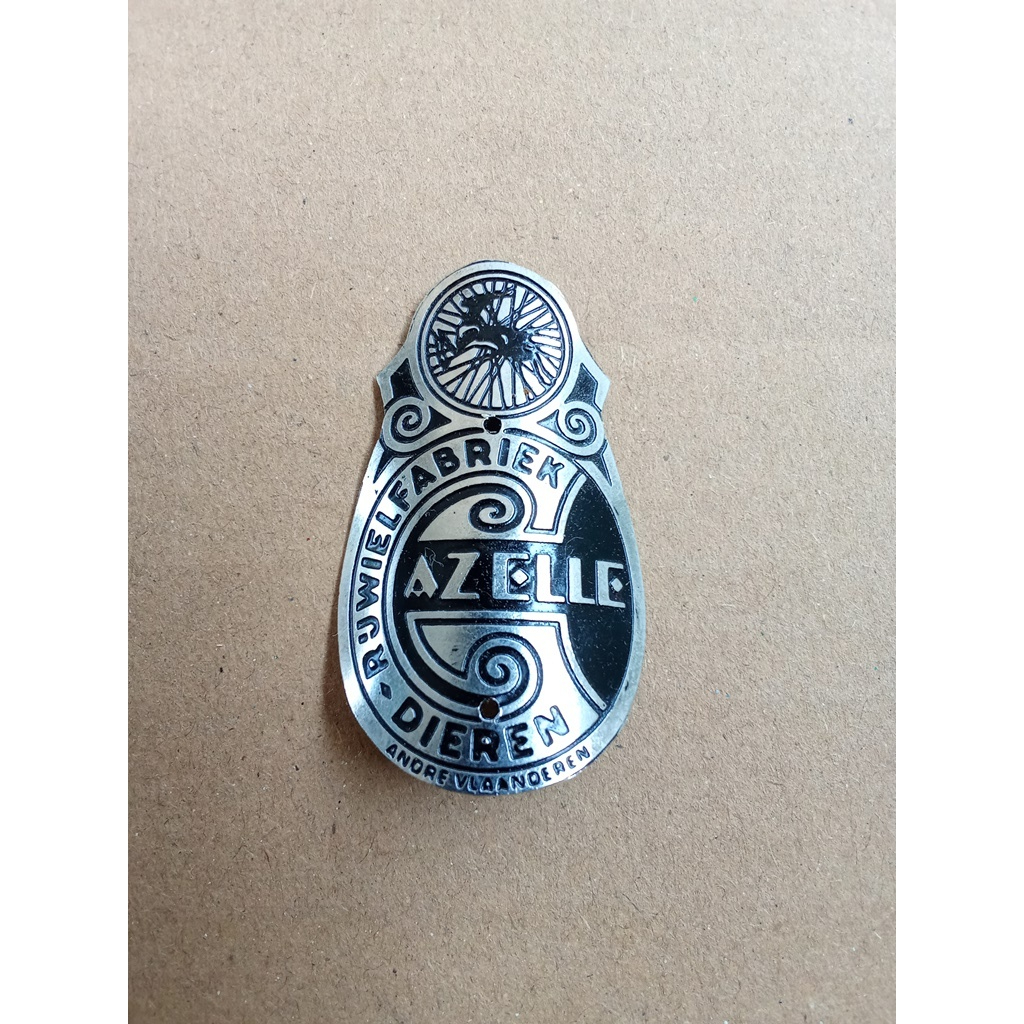 Emblem Plat Merk Sepeda Onthel Gazelle mini
