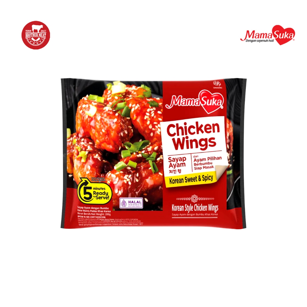 

MamaSuka Korean Chicken Wings Hot & Spicy 200gr - Brothermeatshop