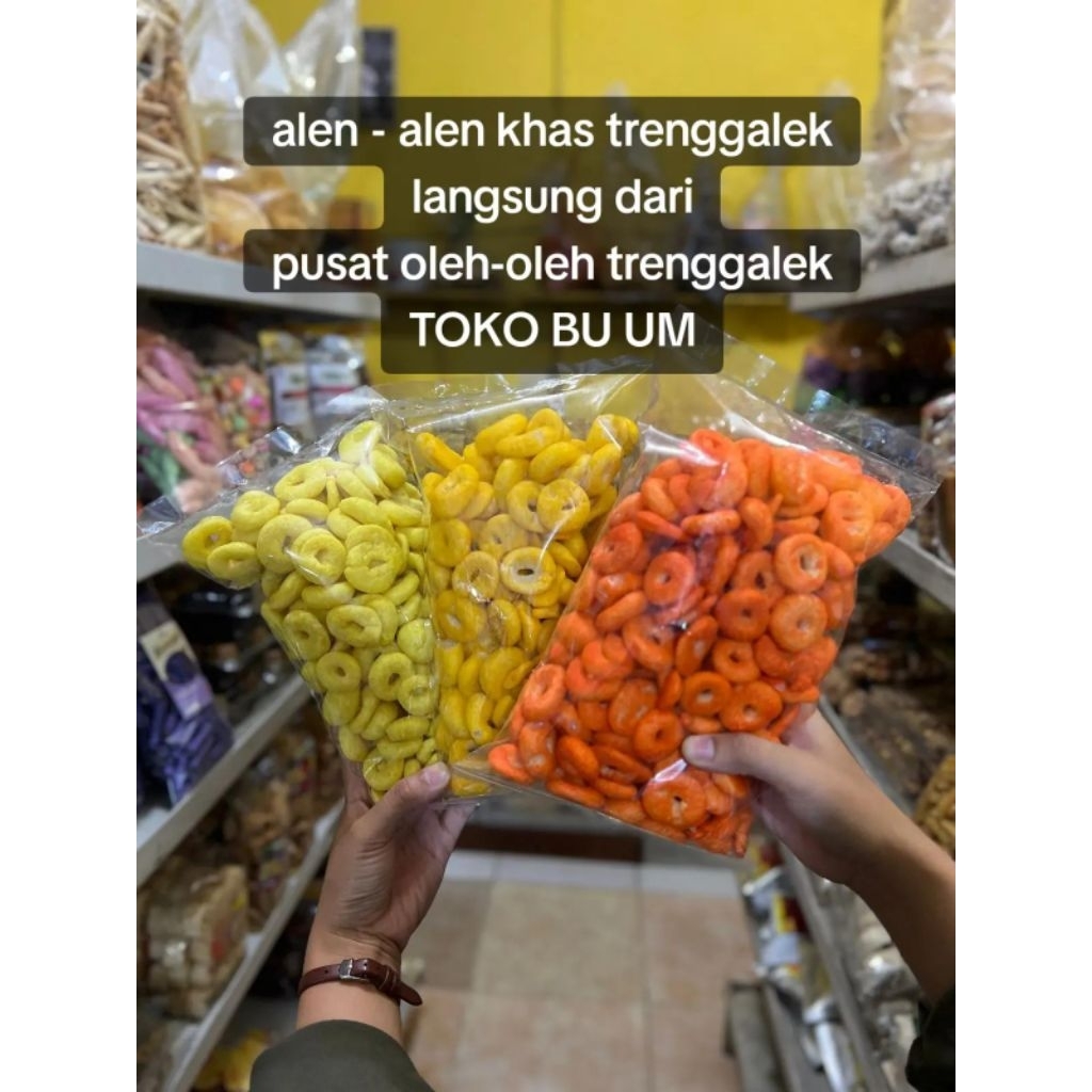 

alen alen khas trenggalek varian rasa balado, jagung manis dan original bawang