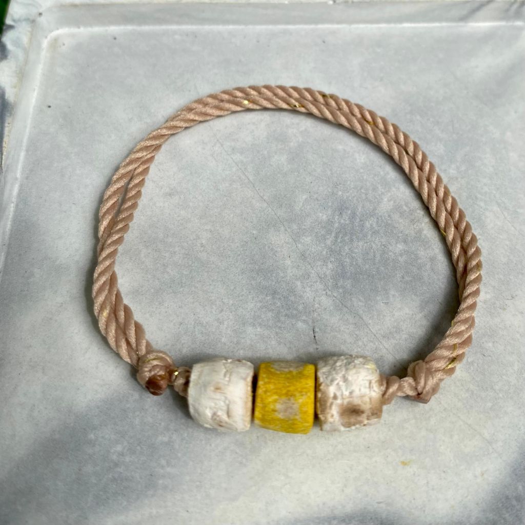 GELANG TALI KHAKY/KREM / GELANG DLINGOBENGLE / GELANG DLINGO BENGLE / GELANG BANGLE