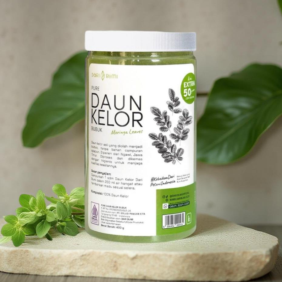 

Dari Bumi Bubuk Kelor 450 Gr Moringa Asli Daun Kelor Organik Original