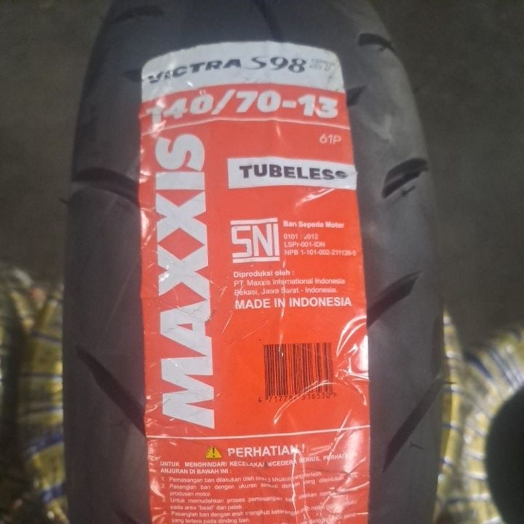 Ban Maxxis 140/70-13 Victra S98ST Tubeless Ban Belakang Nmax Ring 13