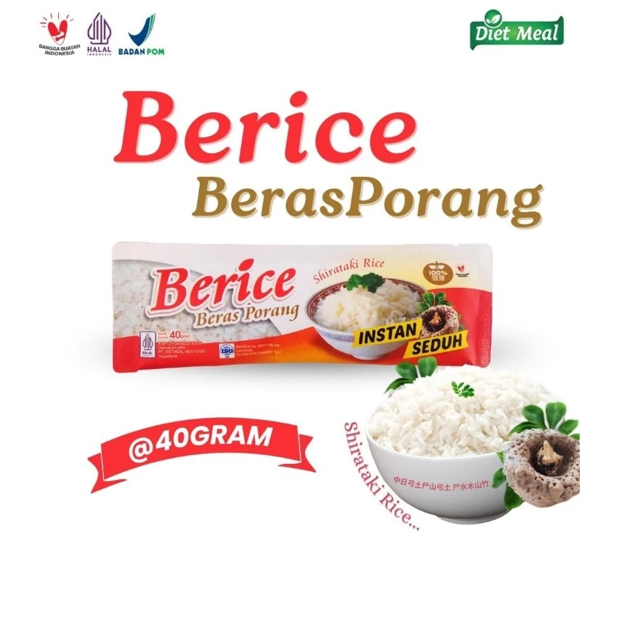 

Beras Porang Shirataki BERICE sacet 40 gram