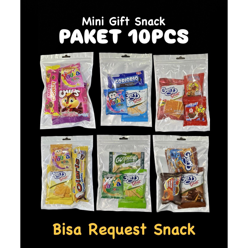 

Mini Gift Snack isi 10paket| Hampers Snack Mini | Snack Ulangtahun